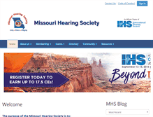 Tablet Screenshot of missourihearingsociety.org